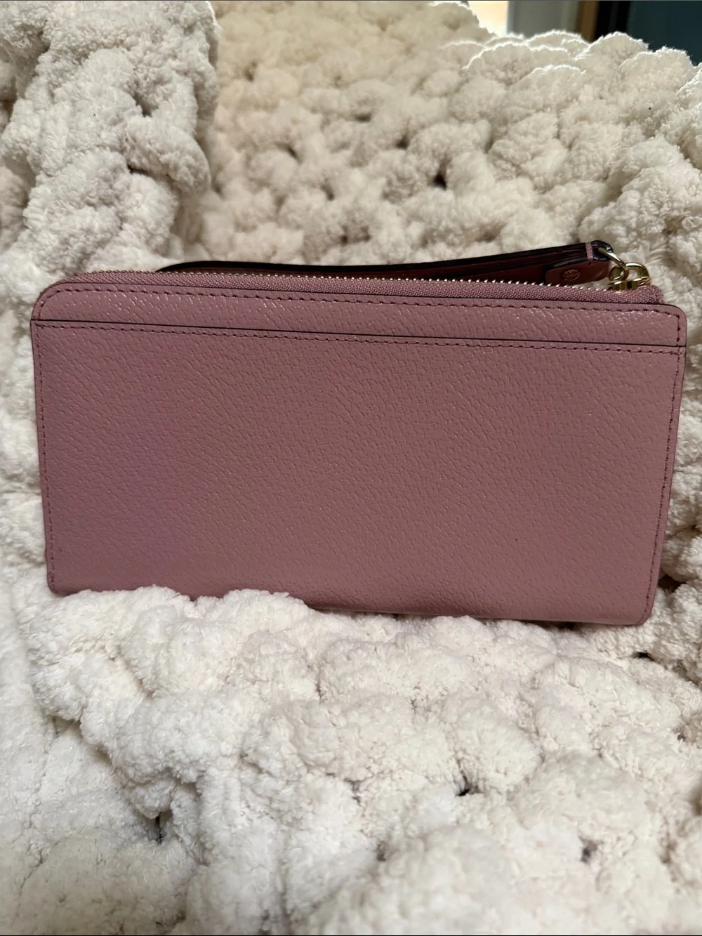 kate spade Dusty Pink Leather Wristlet Clutch